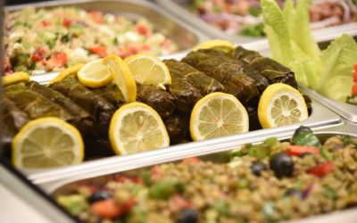 Grape leaves.